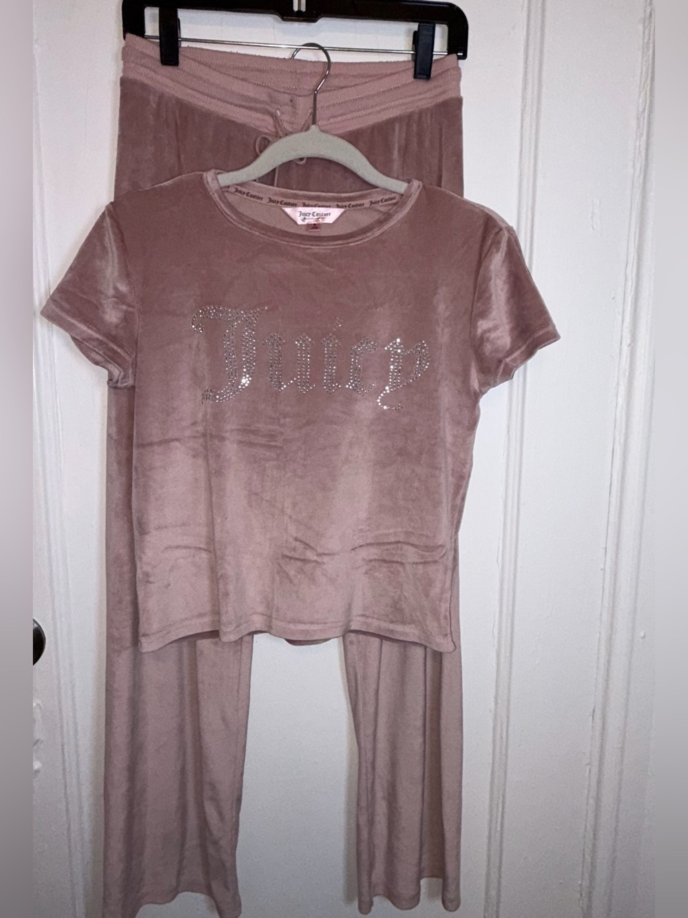 Juicy Couture Dusty Rose Velvet Sleepwear Set Size S